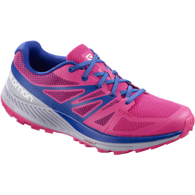 Salomon Israel SENSE ESE W - Womens Trail Running Shoes - Pink/White (GISR-91680)